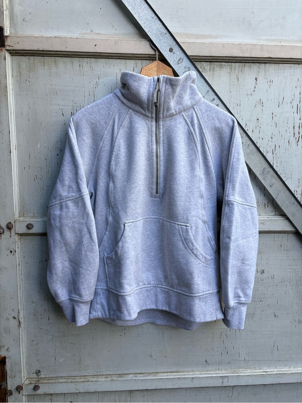Lululemon Women’s Scuba Funnelneck Light Gray Half-Zip Pullover Sweatshirt S